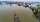 Luftaufnahme mit Drohne des Donauhochwassers bei Daugendorf bei Riedlingen